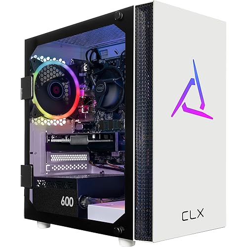 CLX Set Gaming PC - Intel Core i7 13700F 2.1GHz, GeForce RTX 4060, 1TB NVMe M.2 SSD, 16GB DDR5 Black Memory, CPU air Cooler, WiFi, Windows 11 Home, White