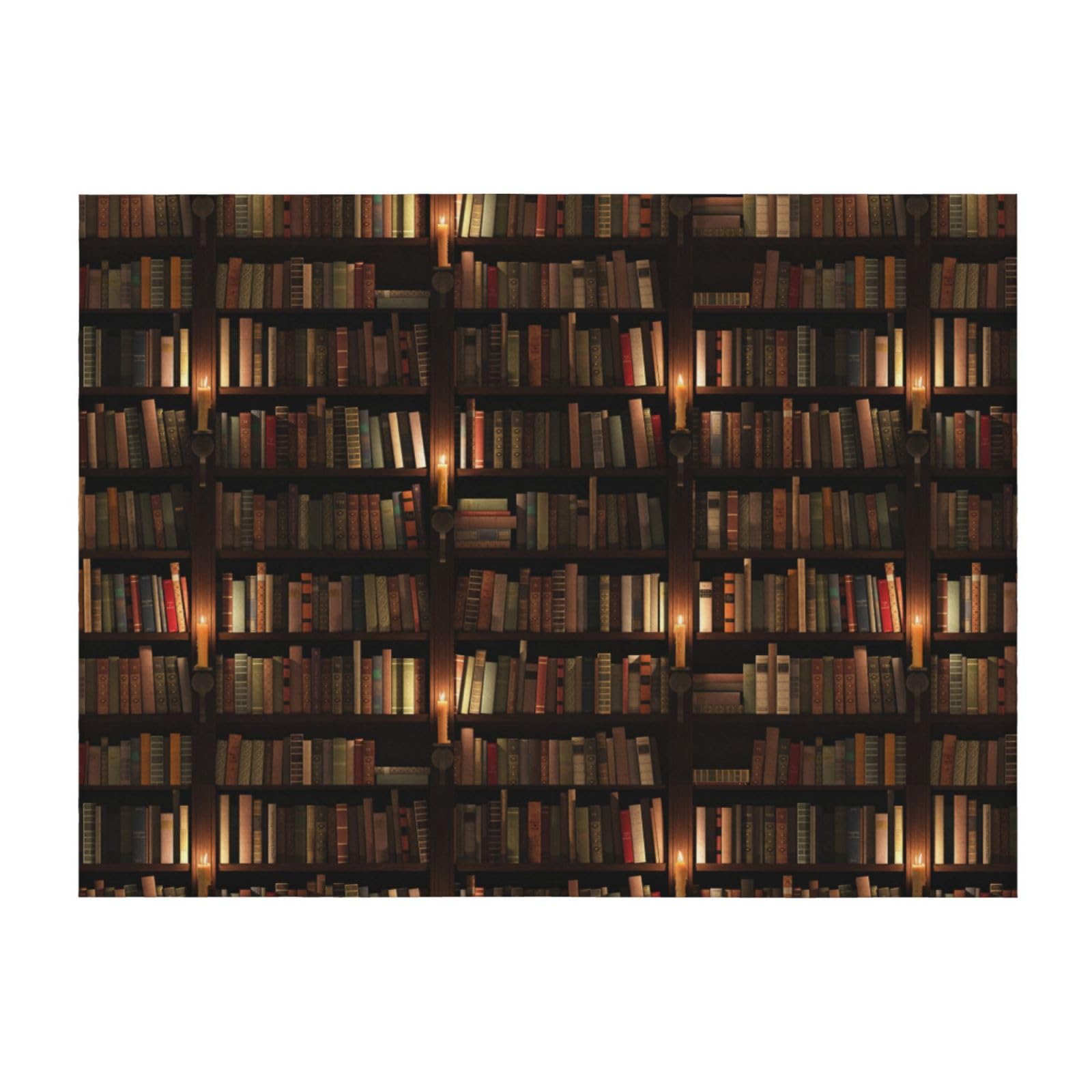 CHANGLEI Book Room Library Soft Throw Blanket Flannel Blanket,Personalised Print Warm Cozy Versatile Blanket(240g) For Bed Sofa