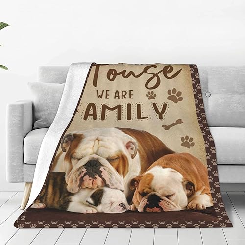 Miniatura 3 de Manta de bulldog francés, acogedora manta de franela de forro polar, suave y cálida, ropa de cama ligera, decoración francesa, regalos de bulldog