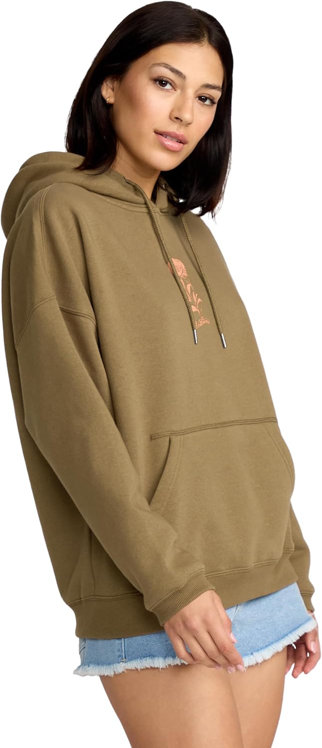 Volcom Women's Stone Art Up Hoodie Fleece Pullover – Oversized Fit Hoodie Kangaroo Pocket and Snow Wash - Image 3