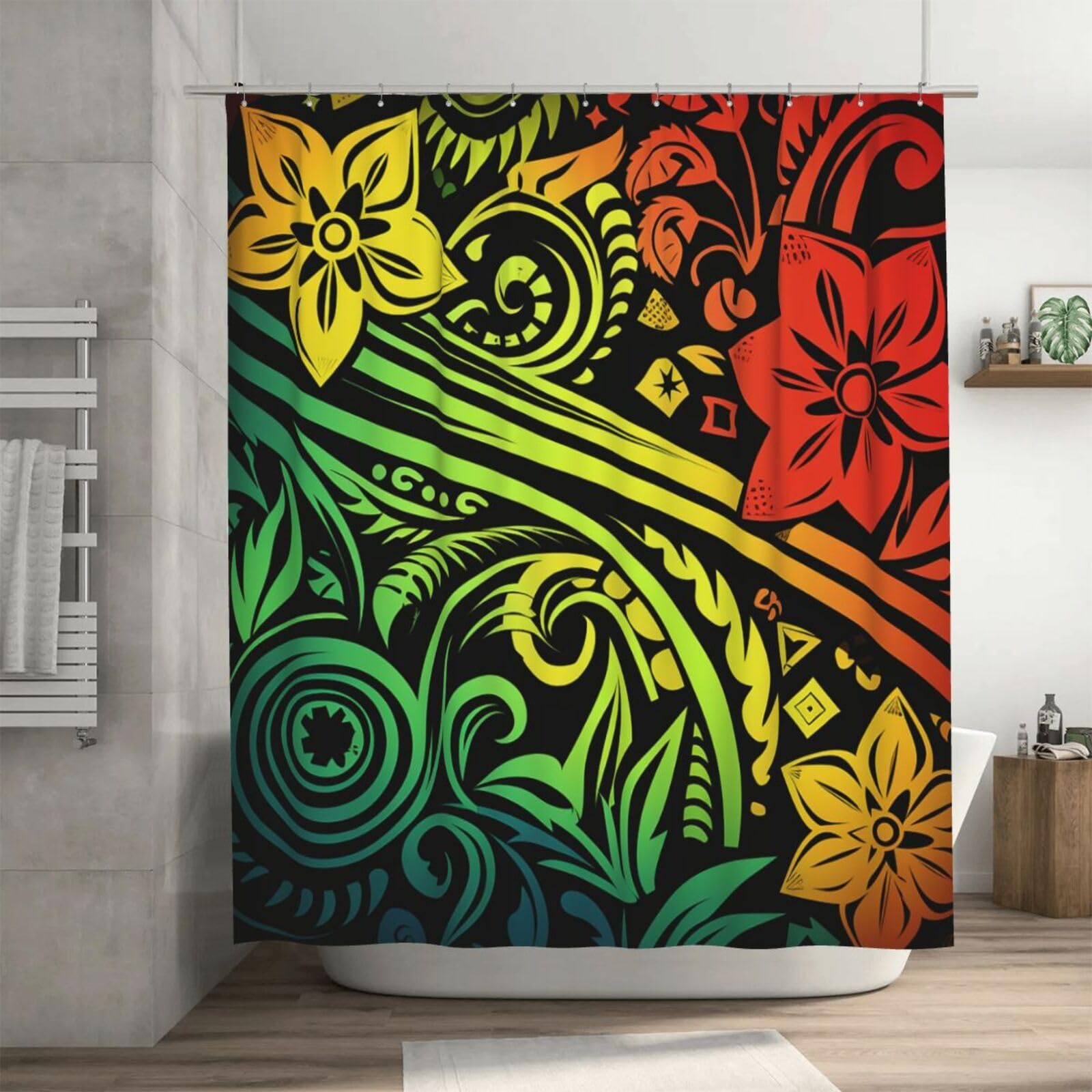 Rideau de douche pour salle de bain 182,9 x 182,9 cm épais et imperméable avec 12 crochets
