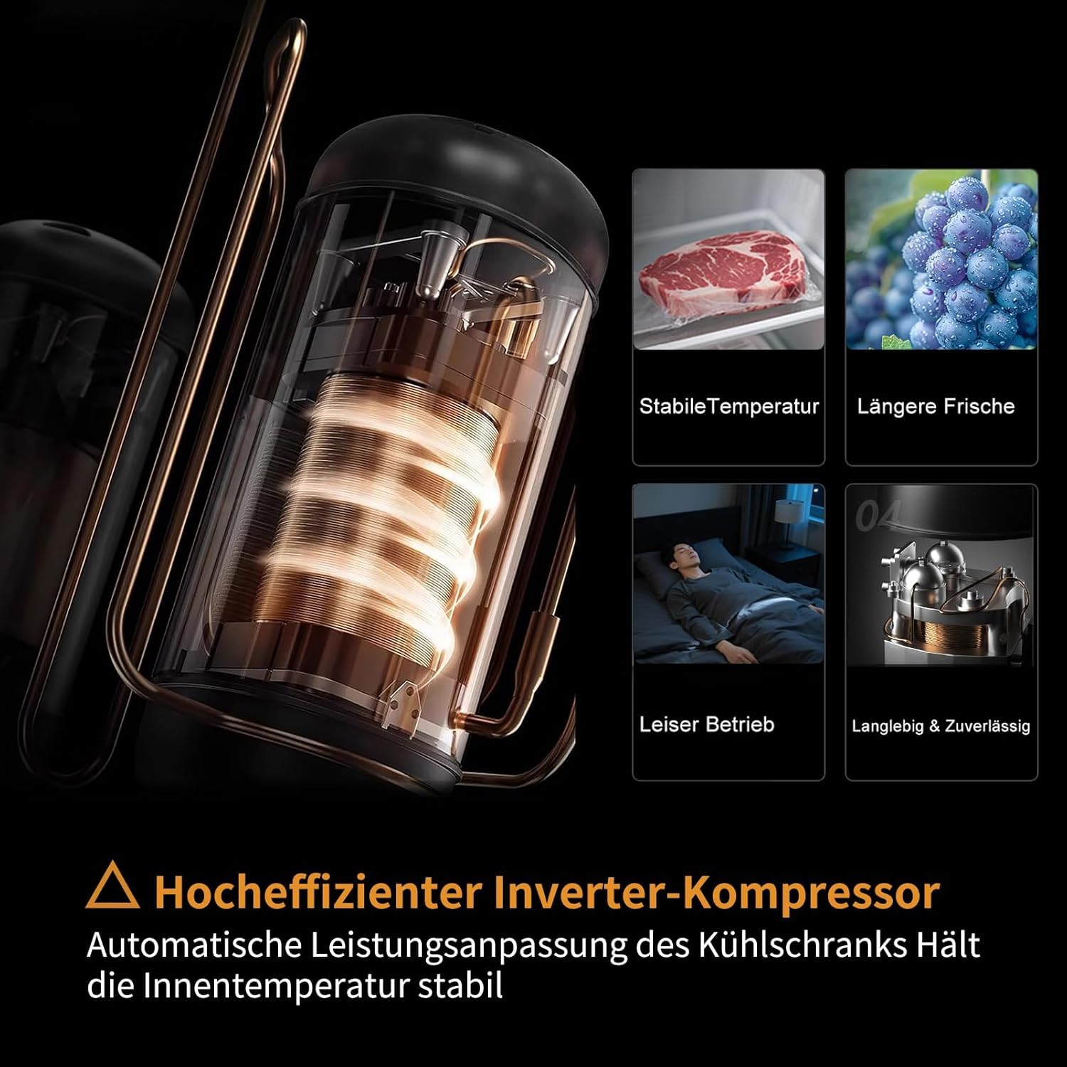 Einbaukühlschrank mit Gefrierfach 177 cm x 54 cm No Frost Plus 248L 186L/62L Energieeffizient Leise Türs Wechselbar