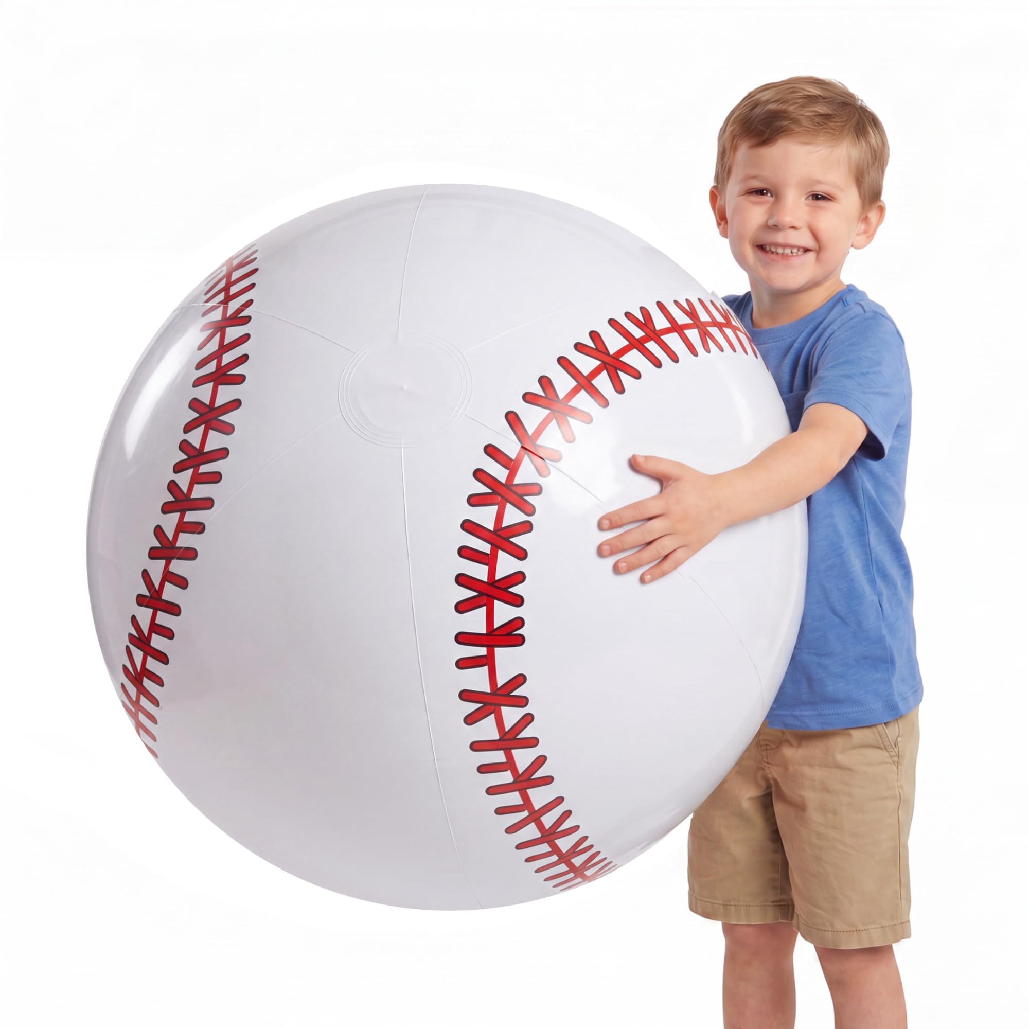 Photo 1 of KiddieLoot 24-Inch Giant Inflatable Baseball Beach Balls - 3 Pack