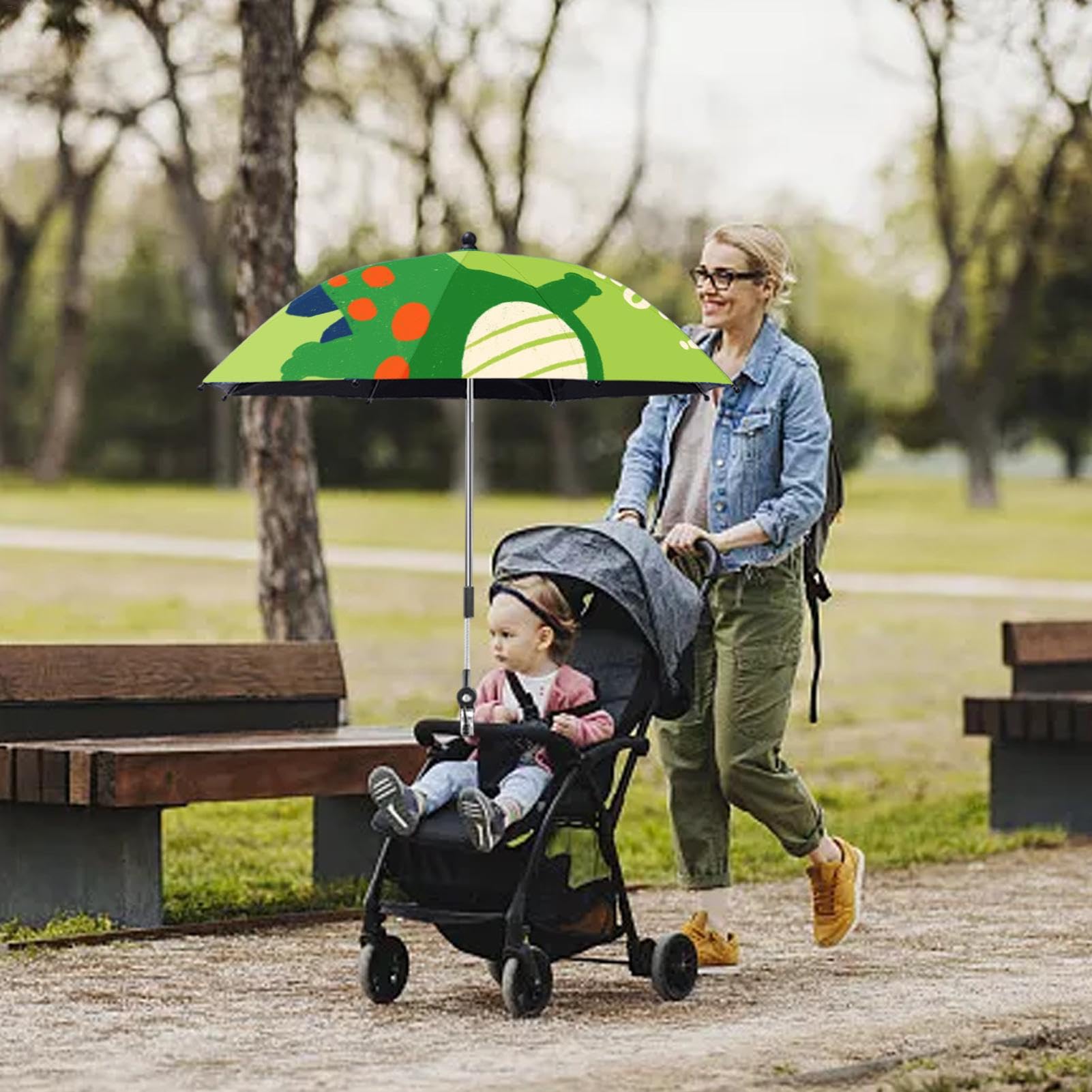Parasol pour poussette - Parapluie portable et amovible - Protection