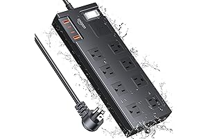 Waterproof Power Strip Surge Protector for Outdoor Outlets