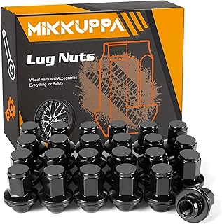 MIKKUPPA 24pcs M14X1.5 Lug Nuts - 7/8" (22mm) Hex Mag Seat, Replacement for 2017-2023 Nissan Armada, 2016-2022 Nissan Titan XD, 2011-2013 Infiniti QX56, 2013-2023 Infiniti QX80 Black Lug Nut