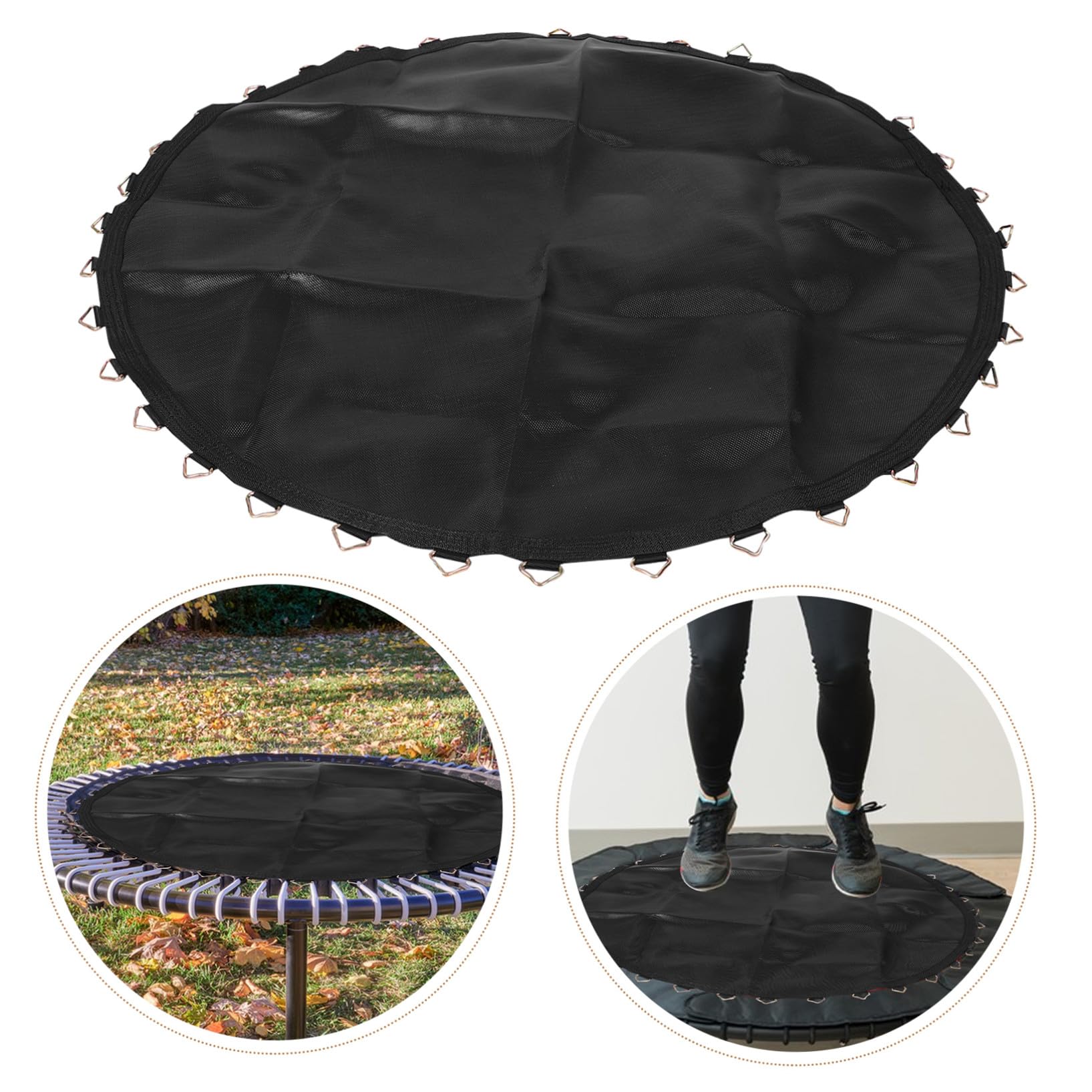 Tappetino di ricambio rotondo con anelli elastici per attività all'aperto, fitness, giardino, tempo libero e attività divertenti