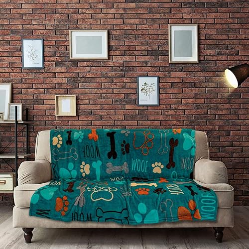 Miniatura 4 de Puppy Paws - Manta súper suave para amantes de los perros, 50 x 60 pulgadas, para dormitorio, sala de estar, primavera, vacaciones, niños, bebés,
