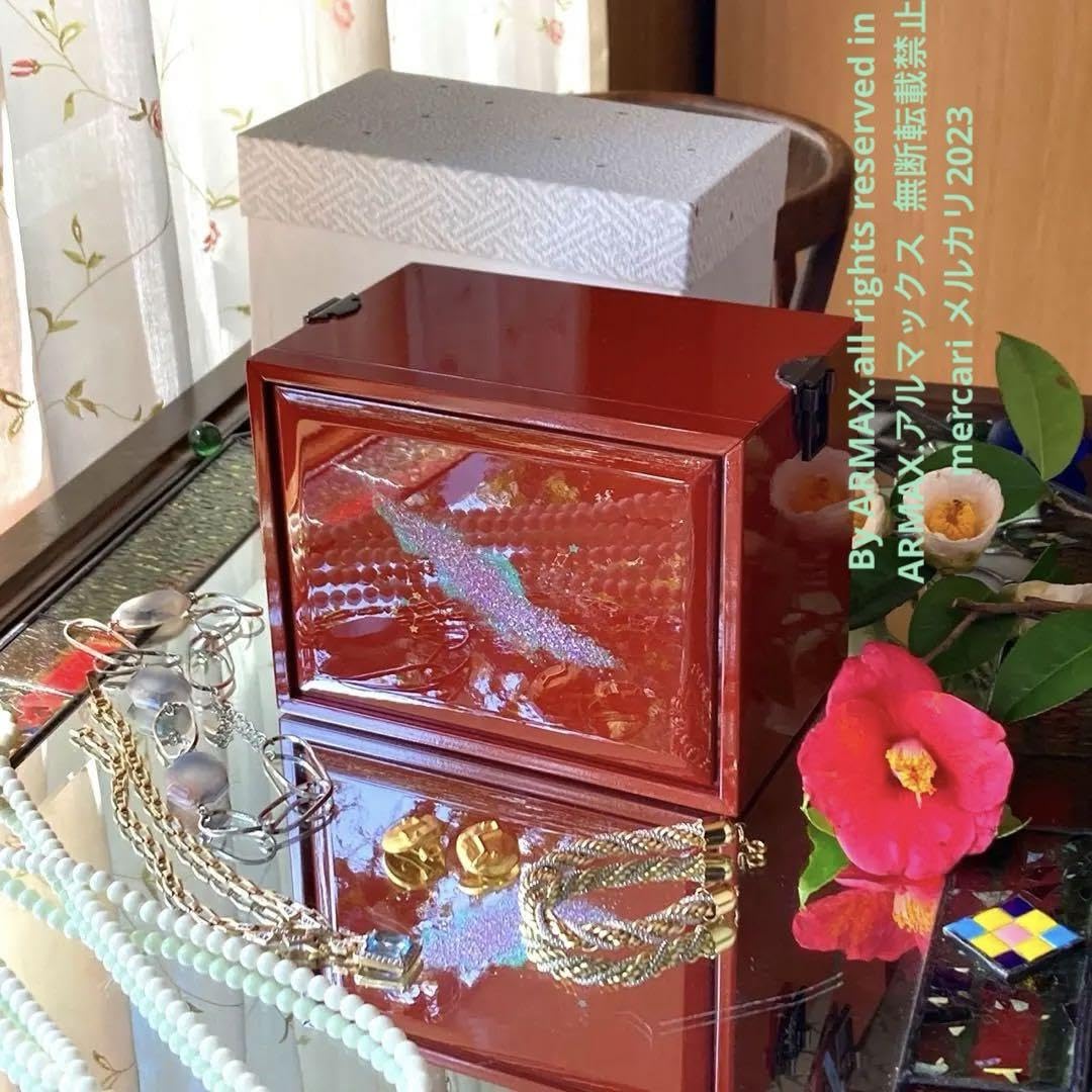 Amazon.co.jp: 2135様感謝JAPAN輪島塗愛蔵品螺鈿蒔絵「銀河-紅」宝石箱
