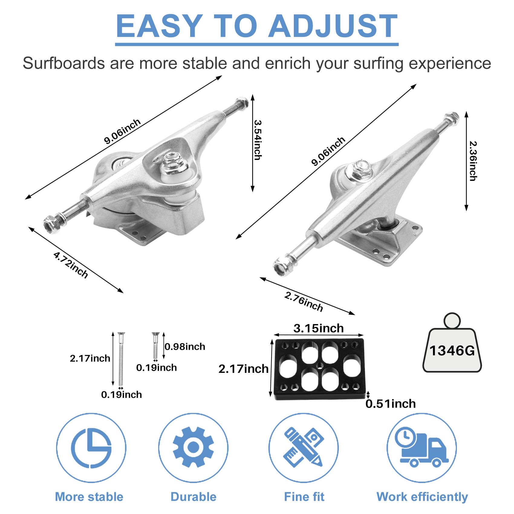 de surf pour S6 rouge BrüCke Surfskate Adaptateur,Ensemble de joints d'argent