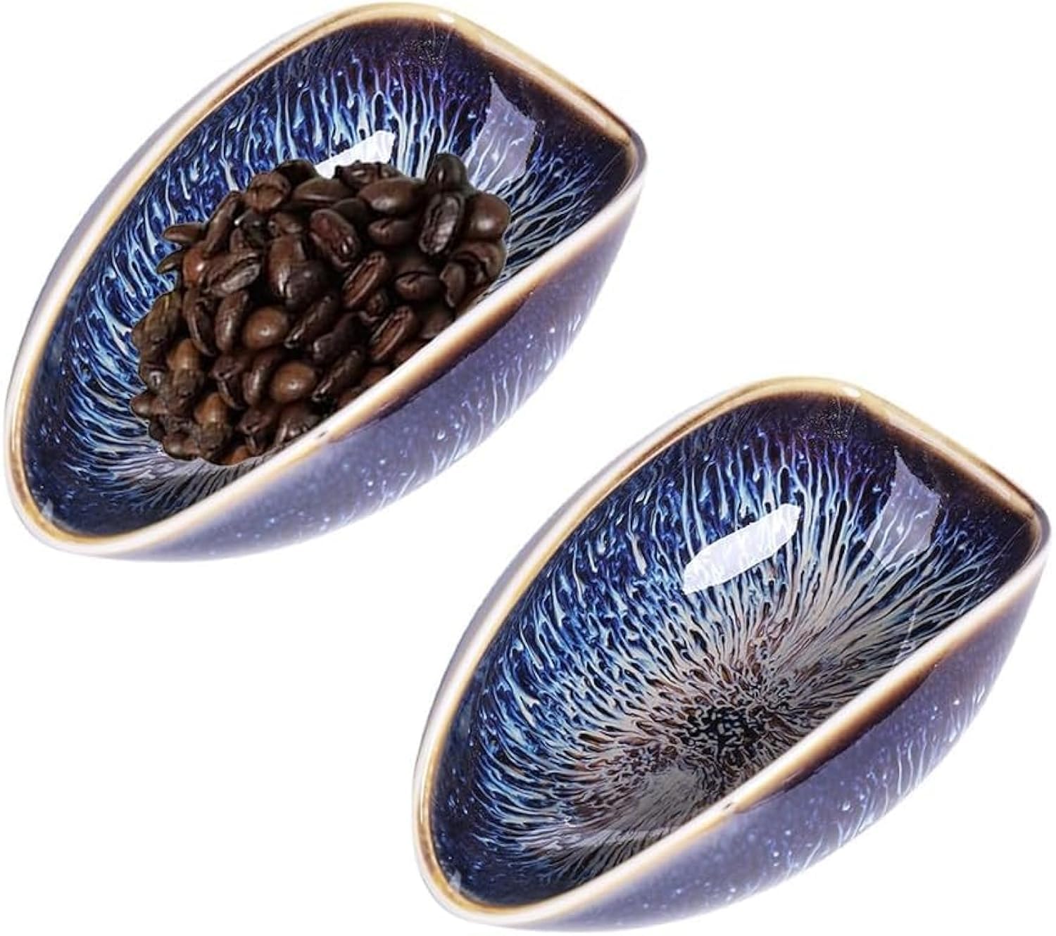 Tazweeq Ceramic Coffee Scoop, Coffee Bean Weighing Bowl, Tea Scoop, Coffee Powder Scoop (2 Pcs)