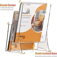 Vista 4 de Acrylic Brochure Holder 8.5x11 & 4 x9 Inches, Clear 2 Tier Literature Magazine Stand Brochure Display Stand w Removable Divider Universal, Pamphlet