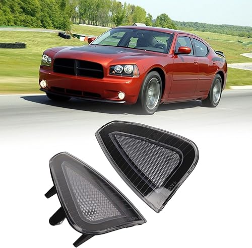 Miniatura 3 de Fydun 2 piezas de luz de giro delantero Asamblea cubierta de lámpara de marcador lateral 4806218AD para LX 20062010 (blanco)