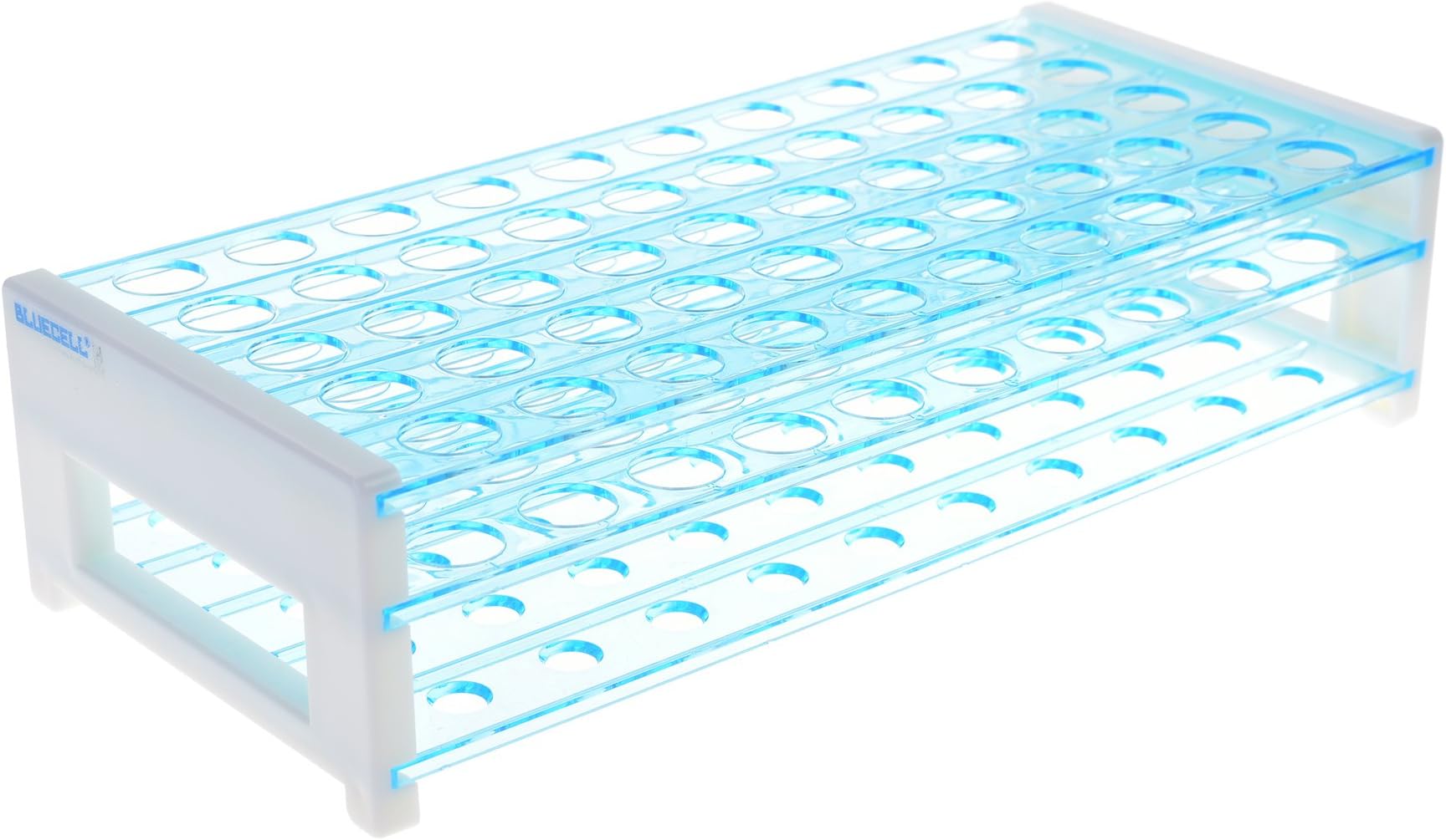 BCP Plastic 50 Hole Test Tube Rack for 10/15/16mm Tube, Detachable