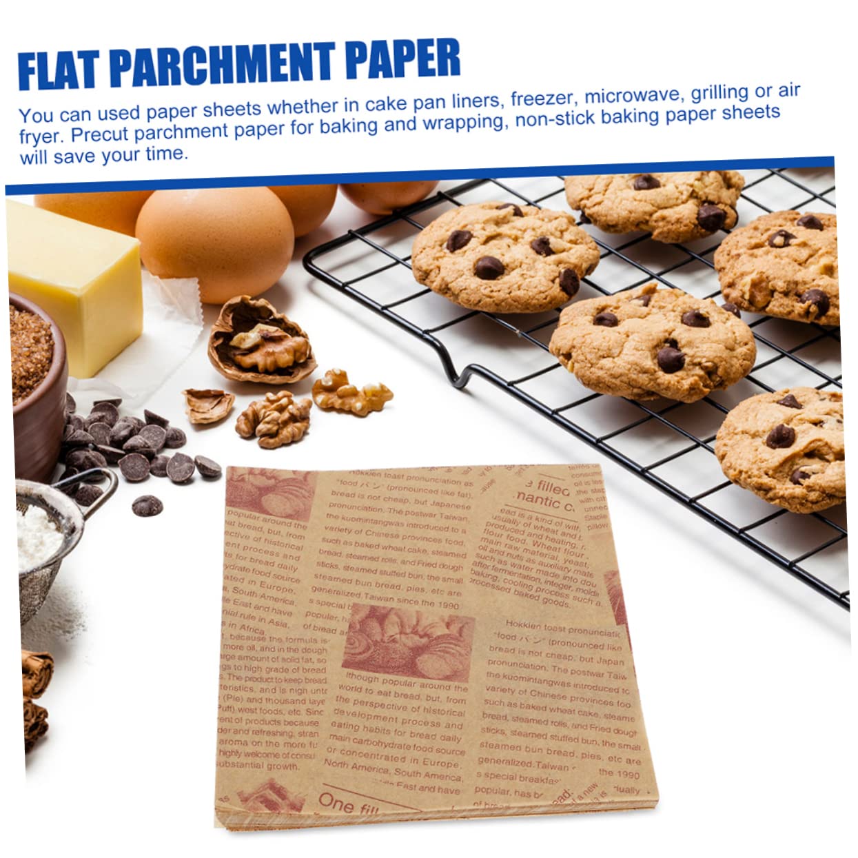 Alipis 200piezas Papel Resistente Al Aceite Calor Para Hornear y Envolver Diseño Vintage Unidades