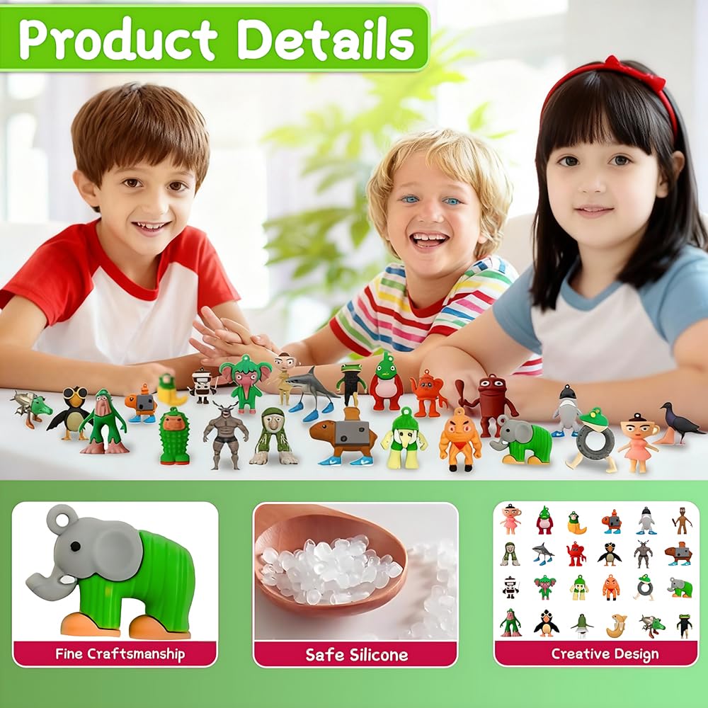 Italian Brain Rot Toys 24 Pcs,QIANSSE Set Brainrot Action Figures Collection Humorous Animal Figurines for Office Desk Fun Gift for Meme Fans - Image 3