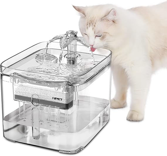 NPET Cat Water Fountain, 3L Automatic Pet Drinking