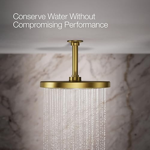 Miniatura 40 de Kohler 76465-Y-BN Awaken Cabezal de lluvia de una sola función, 2.5 gpm, níquel cepillado vibrante Vibrant Brushed Nickel,Negro mate,Bronce frotado