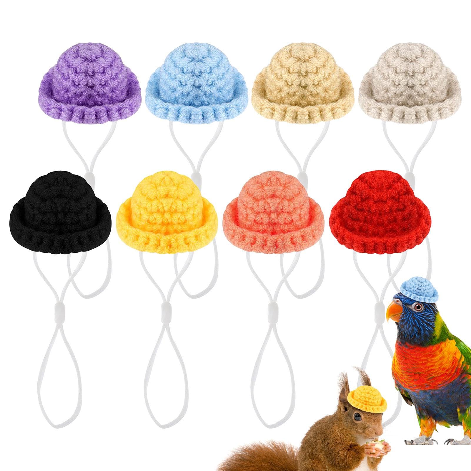 Small Hamster Hat | Snake Hat,8pcs Adjustable Tightness Hat, Suitable For Birds, Syrian Hamsters, Lizards, Parrots, Reptiles, Snakes, Hedgehogs And More Soptec