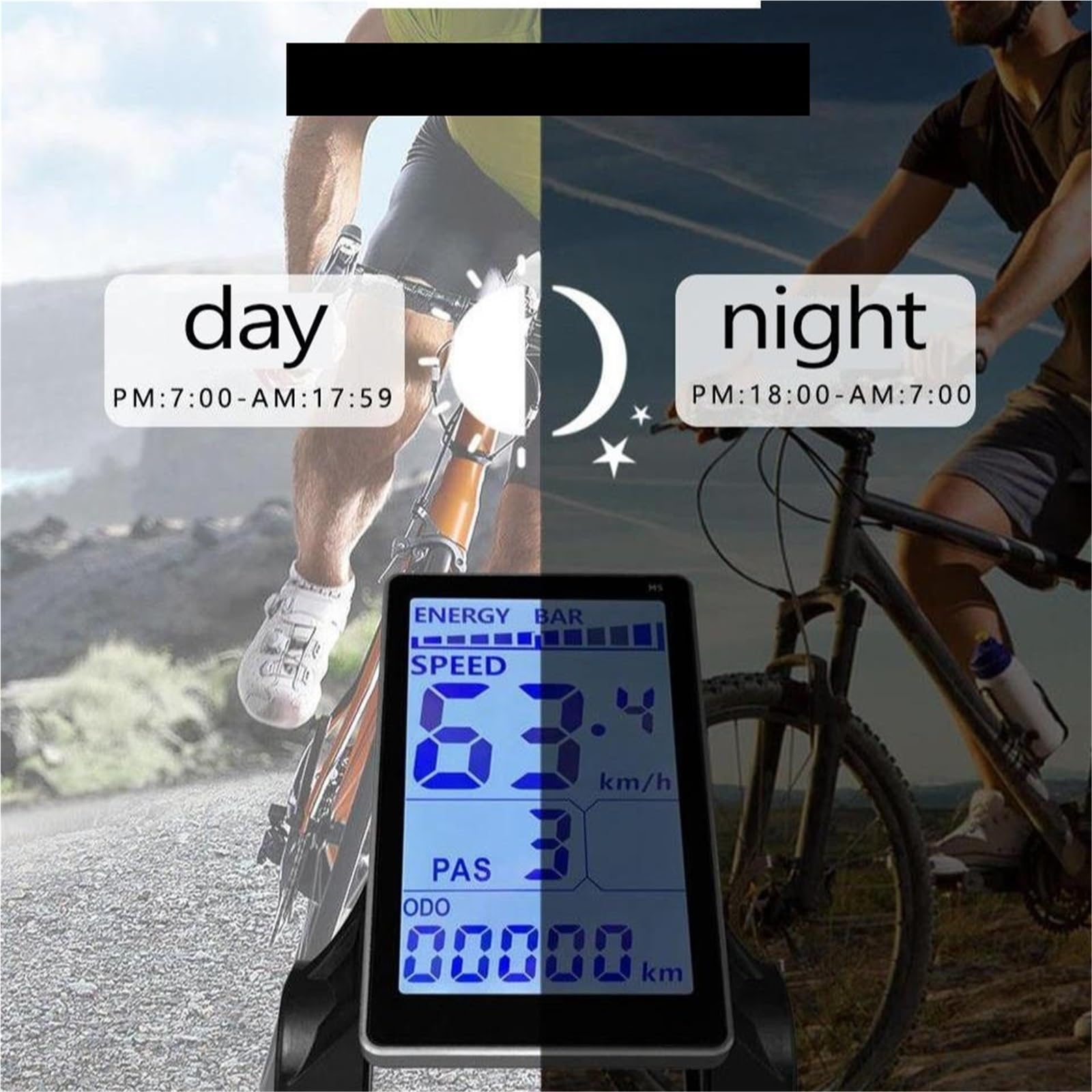 Pantalla para Ebike, Panel LCD para Bicicleta Eléctrica M5 con Pantalla A Color