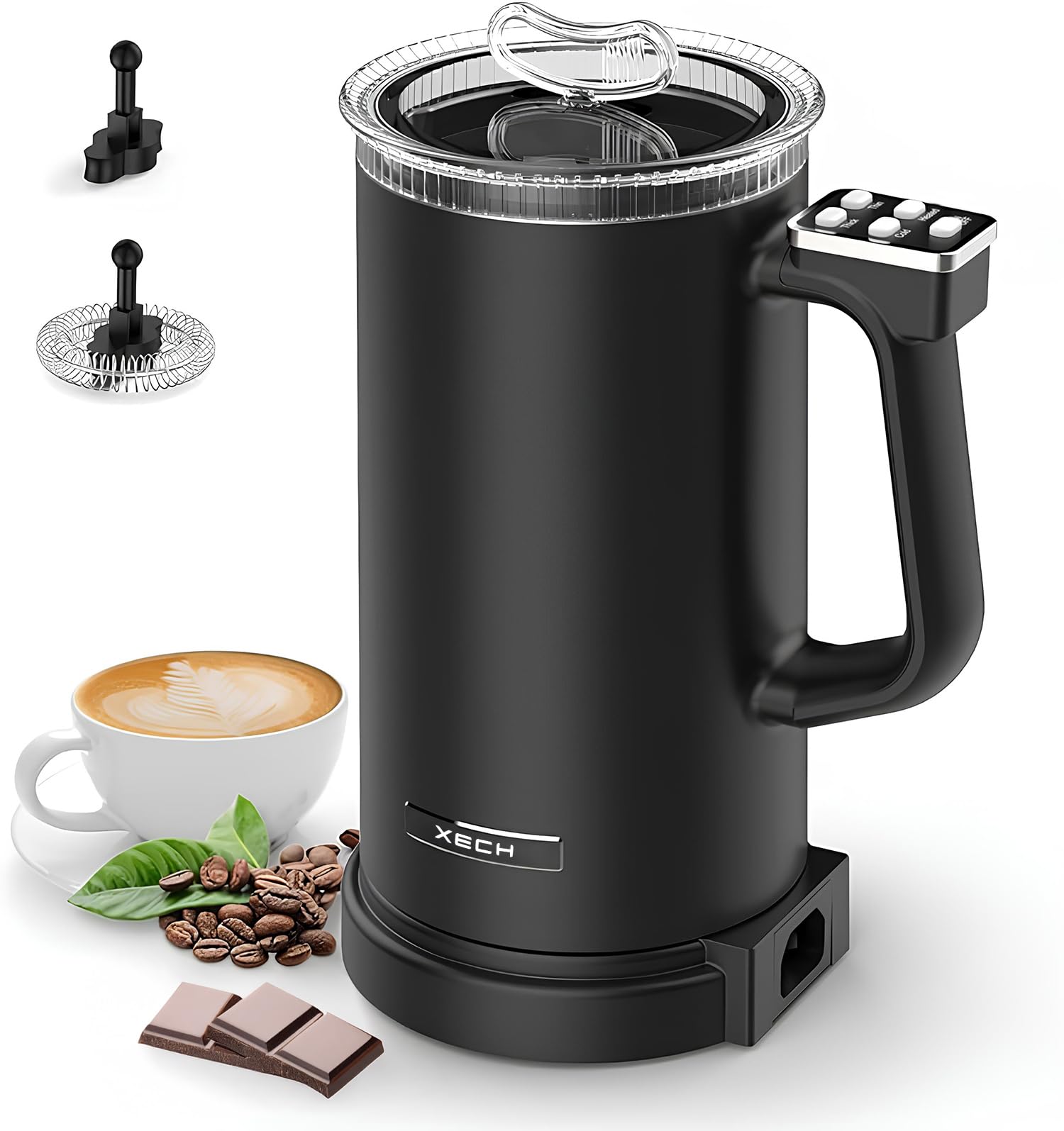 Smart Mug Coffee Maker | Automatic Coffee Frother Machine | Electric Milk Frother with Warm and Cold Foam for Latte, Cappuccinos Macchiato 500W 500ml | Wedding Gift for Couples (MyCafe)