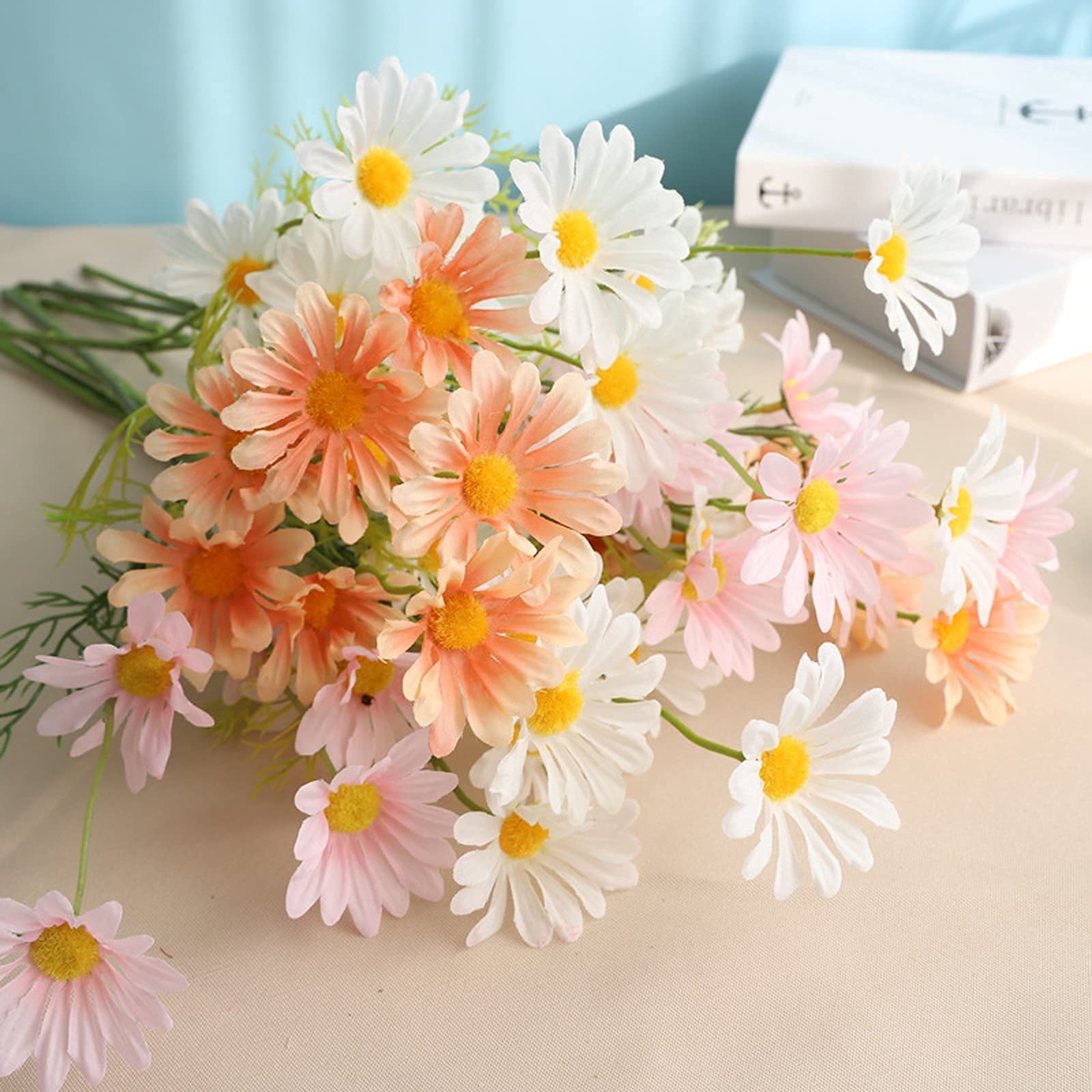 Fiori Artificiali Fiori Artificiali 10 Pezzi Camomille Piccole Margherite Fiore Finto Primavera Gita Oggetti di Scena per Fotografia Decorazione per la casa e i