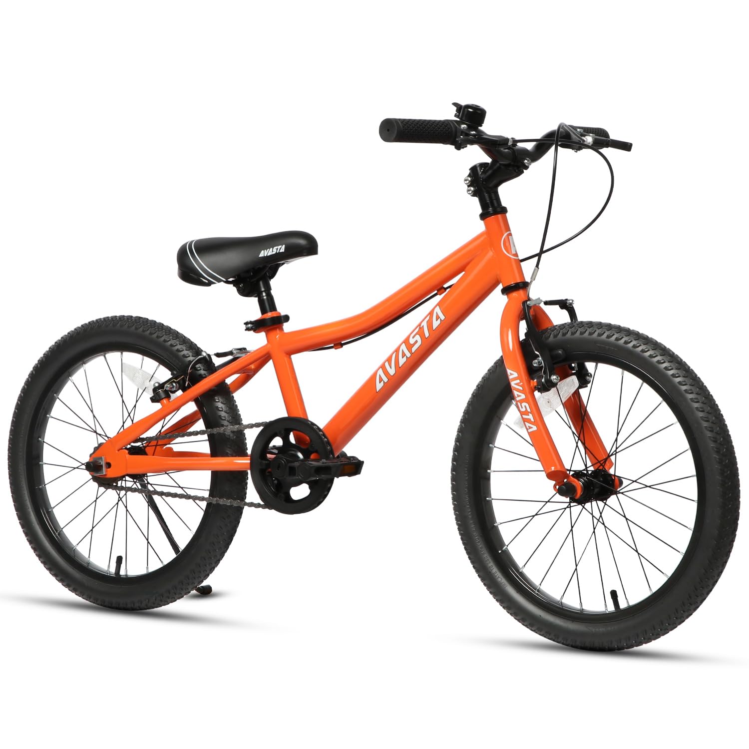 AVASTA Bilbo 14 18 20 inch Kids Bike for 3-9 Years Old Boys Girls with Kickstand & Dual Handbrakes Bell Adjustable Seat, Multiple Colors