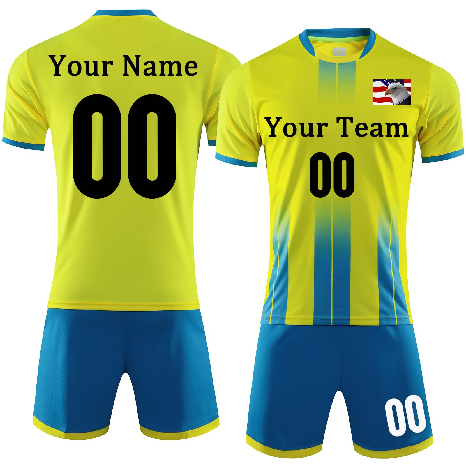 Custom Soccer Jersey Sports Team Training Soccer Uniforms Personalized Name Number Logo Soccer Jerseys for Kids Youth Men