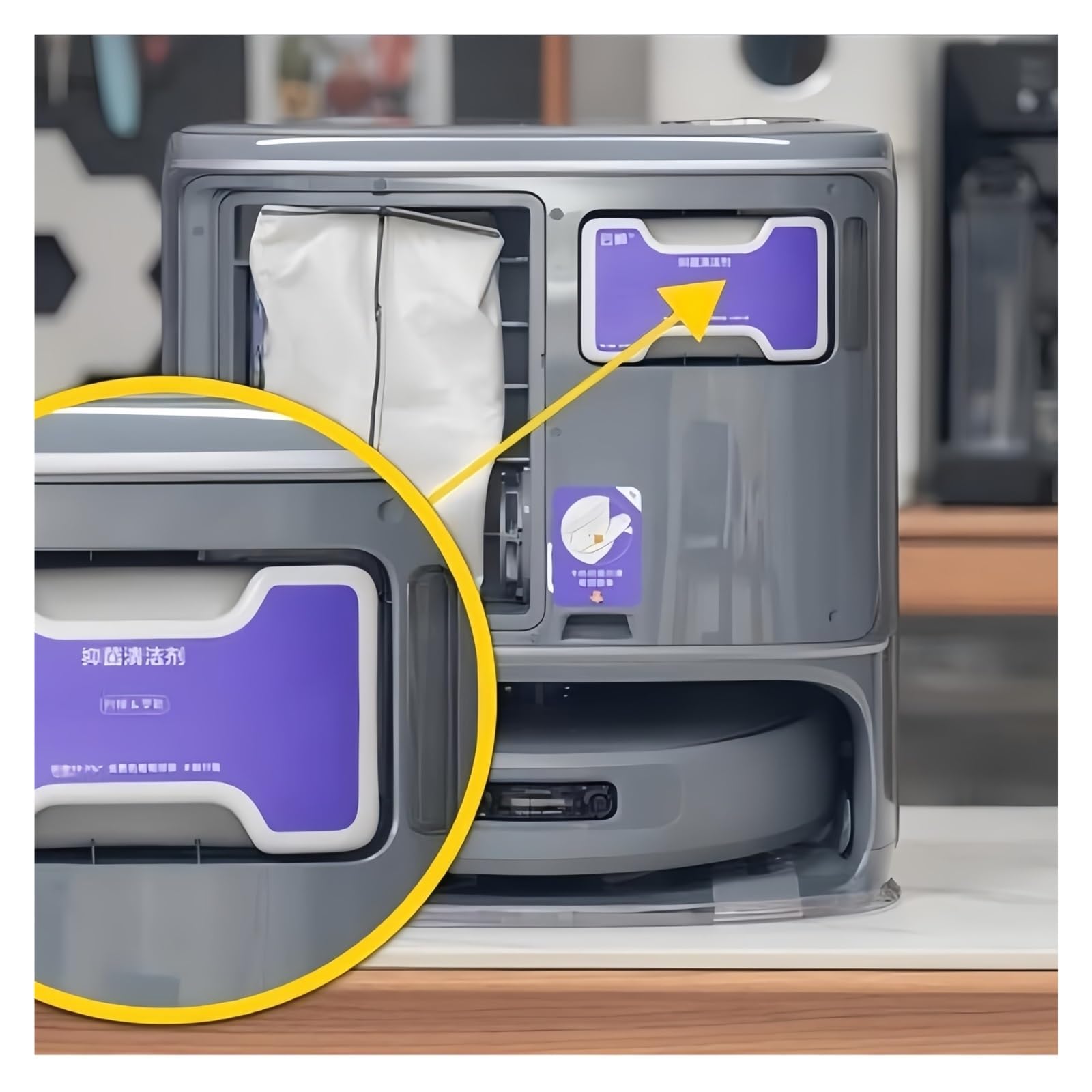 Solución de Limpieza robótica concentrada (3 Unidades, 580 ml), Compatible con los Modelos Narwal Freo Z Ultra Z10, con Aroma a limón y albahaca.