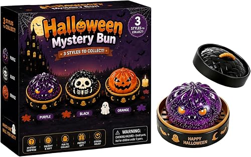 Halloween Glitter Dumpling Squishies Toys,Golden Pumpkin Dumpling Squishy, Cute 