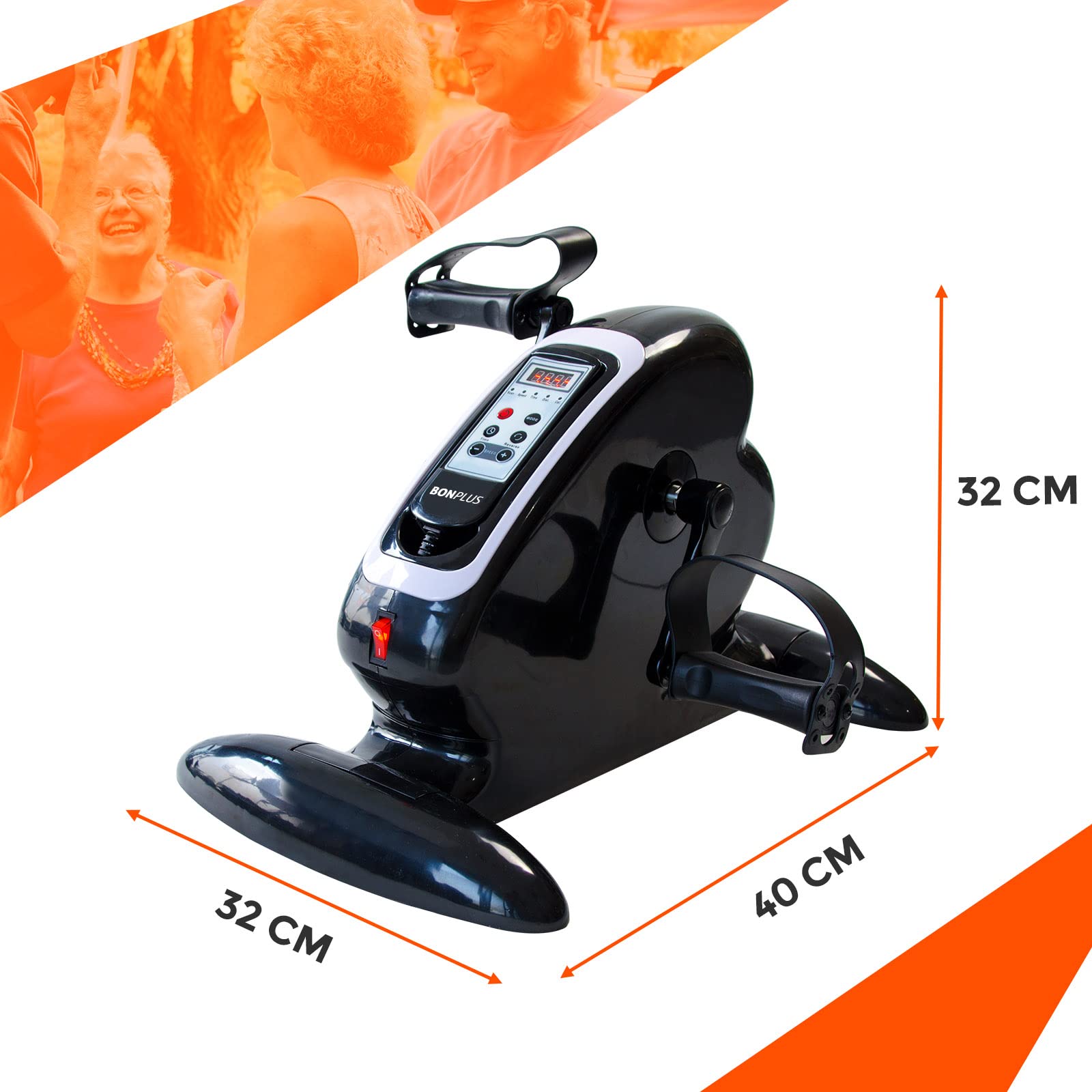 Mini Cyclette Elettrico | Pedalatore Elettrico | Ginnastica Passiva | 12 livelli di velocità | Telecomando | Bidirezionale | 5 modalità | Movimento automatico | Riabilitazione