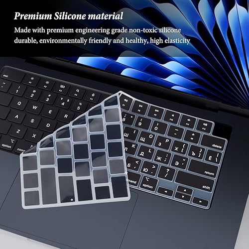 Miniatura 5 de Funda de teclado de idioma ruso compatible con MacBook Air 2024-2022 de 15.3 pulgadas A2941 A3114MacBook Air de 13.6 pulgadas A3113 A2681 con chip