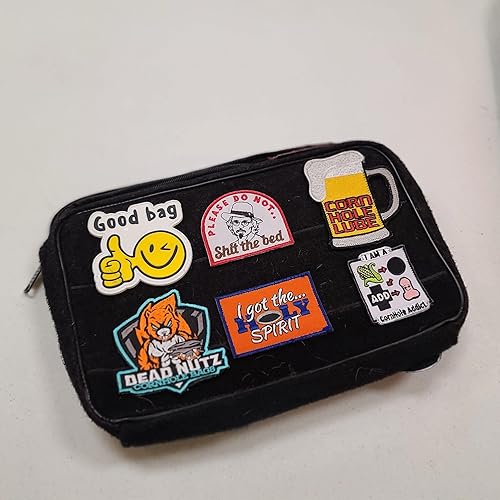 Miniatura 3 de Funda para bolsas de cornhole, bolsa de parche negra, resistente con doble cremallera, parte superior de vinilo, inserto pequeño, juego individual,