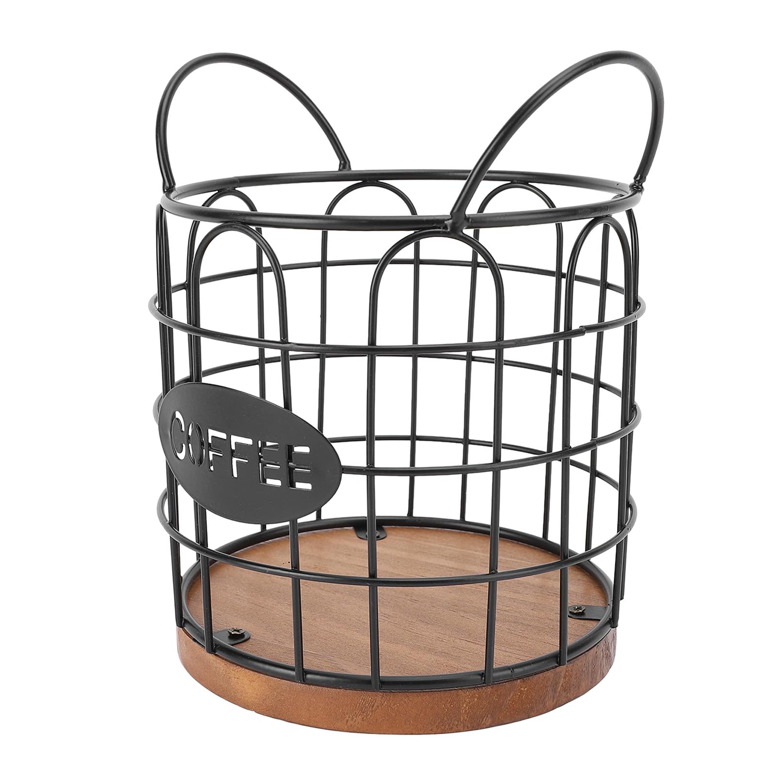 Generic Coffee Storage Basket, Multifunctional Rugged Coffee Pod Holder Stable for Restaurant (Black)