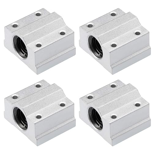 Miniatura 10 de uxcell SCS16UU Unidades de bloque deslizante de rodamientos de bolas lineales, diámetro de 0.630 in (paquete de 4)