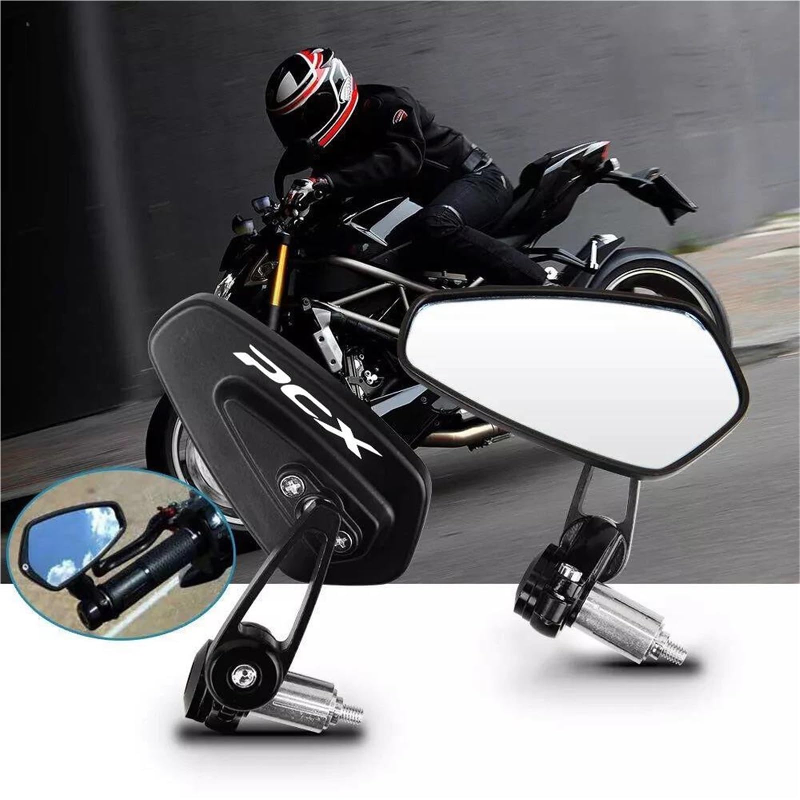 Amazon.co.jp: バイク用リアビューサイドミラー に適合するホンダ PCX