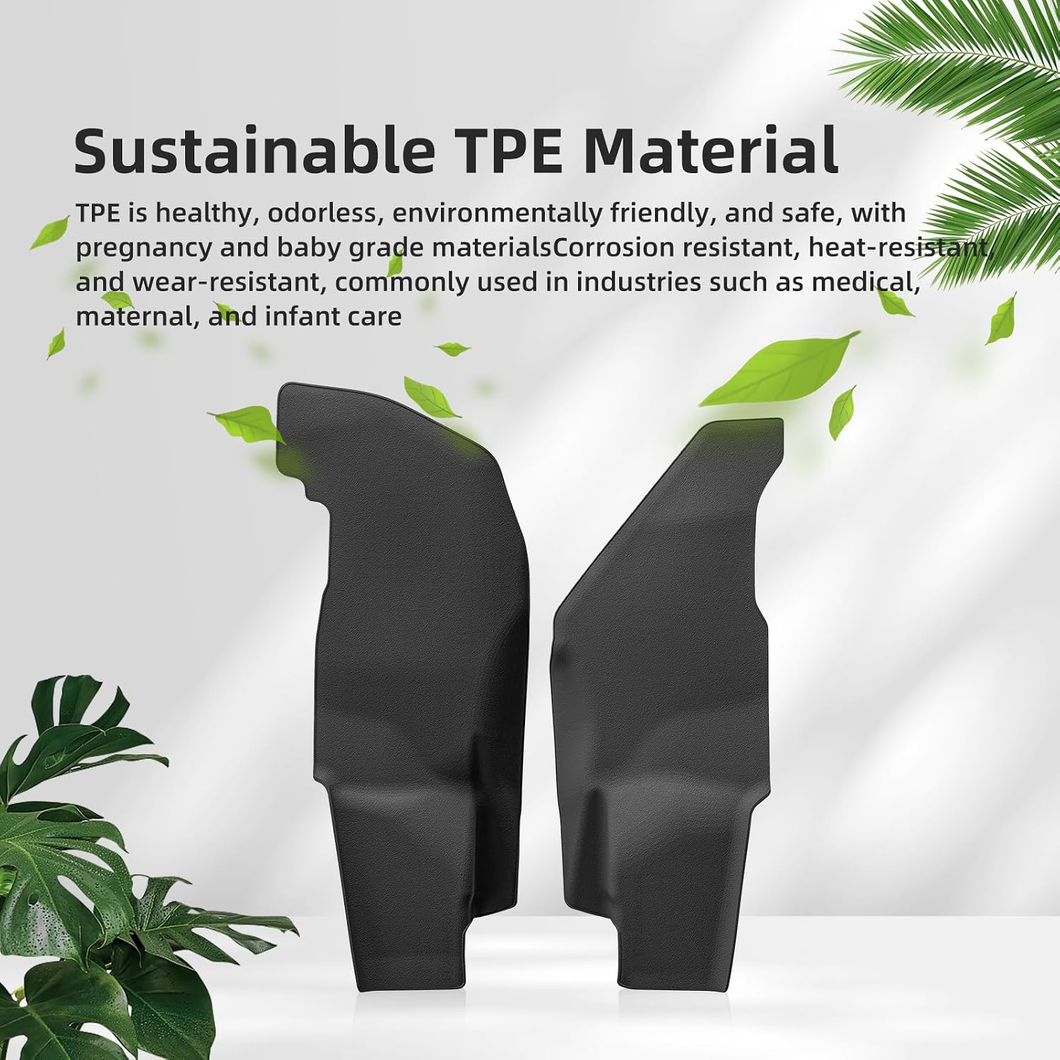 SMABEE 2PCS Center Console Side Anti-Kick Mat for 2024 2025 2026 Toyota Land Cruiser Prado 250 LC250 J250 Accessories TPE Dirt Protector Cover Pad, Driver/Passenger Side Paste Installation Interior