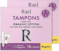 Vista 11 de Rael Tampones, aplicador de cartón con algodón orgánico, multipaquete, regular y súper absorbente, sin perfume, mejorado de fácil agarre