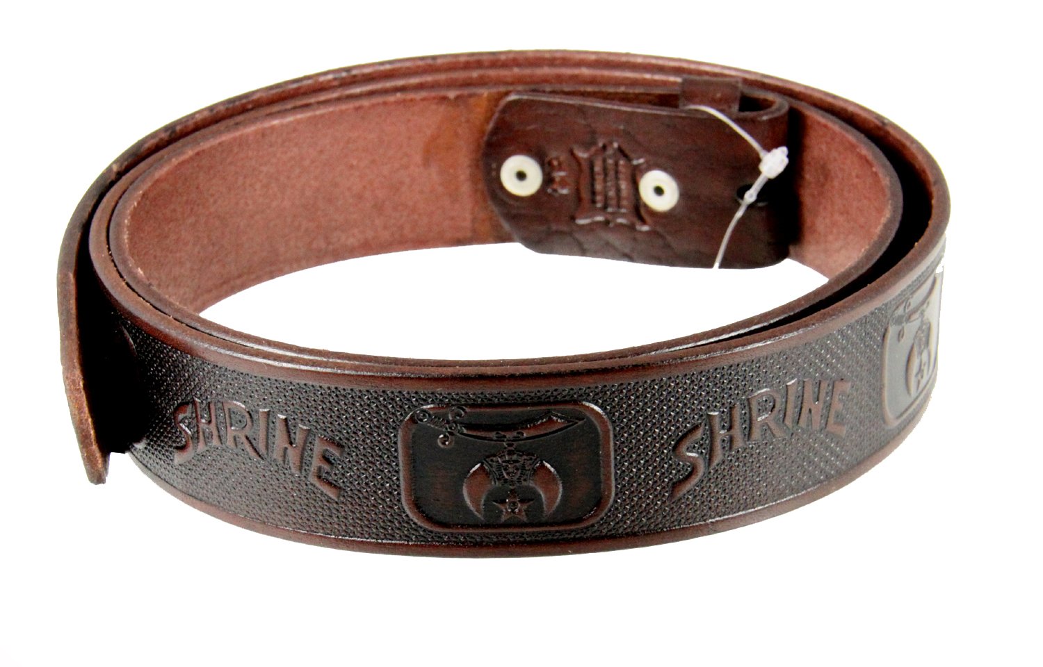 1010003 Genuine Leather Brown Shrine Crescent and Scimitar Belt Sizes 32-60 (46)