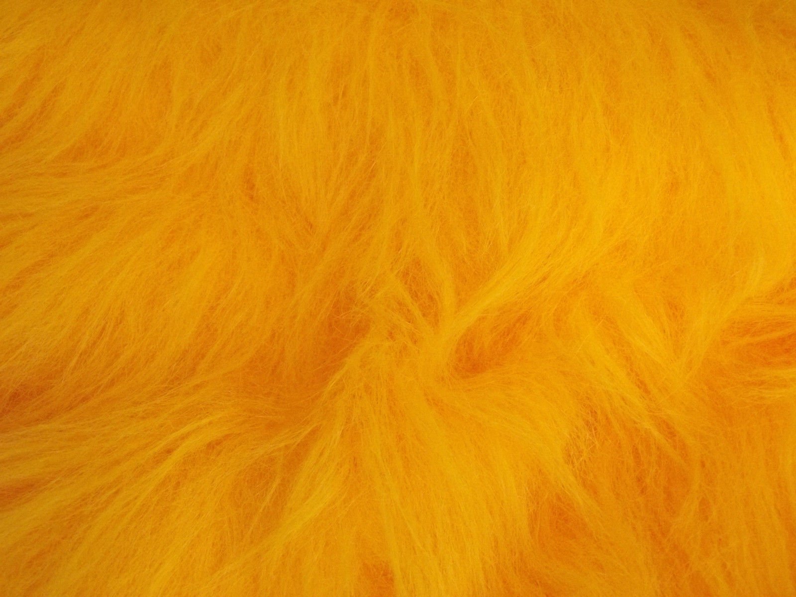 Long Pile Fun Faux Fur Fabric Material - Gold, 1Mtr - 150cmx100cm