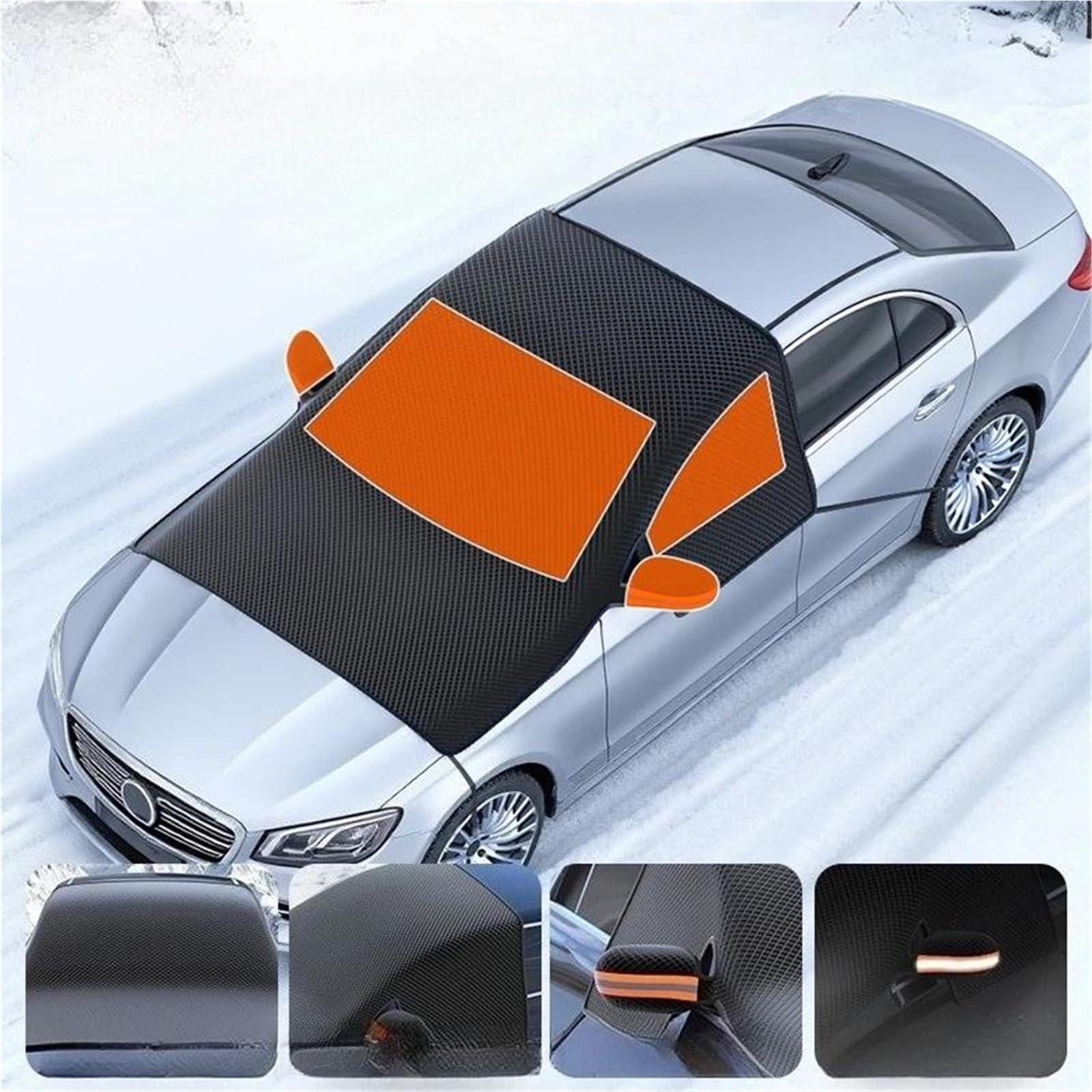 Copertura Parabrezza per Neve E Ghiaccio Paraneve per Auto Parabrezza Anteriore Parasole in Vetro Visiera Parasole Ispessita Magnetica