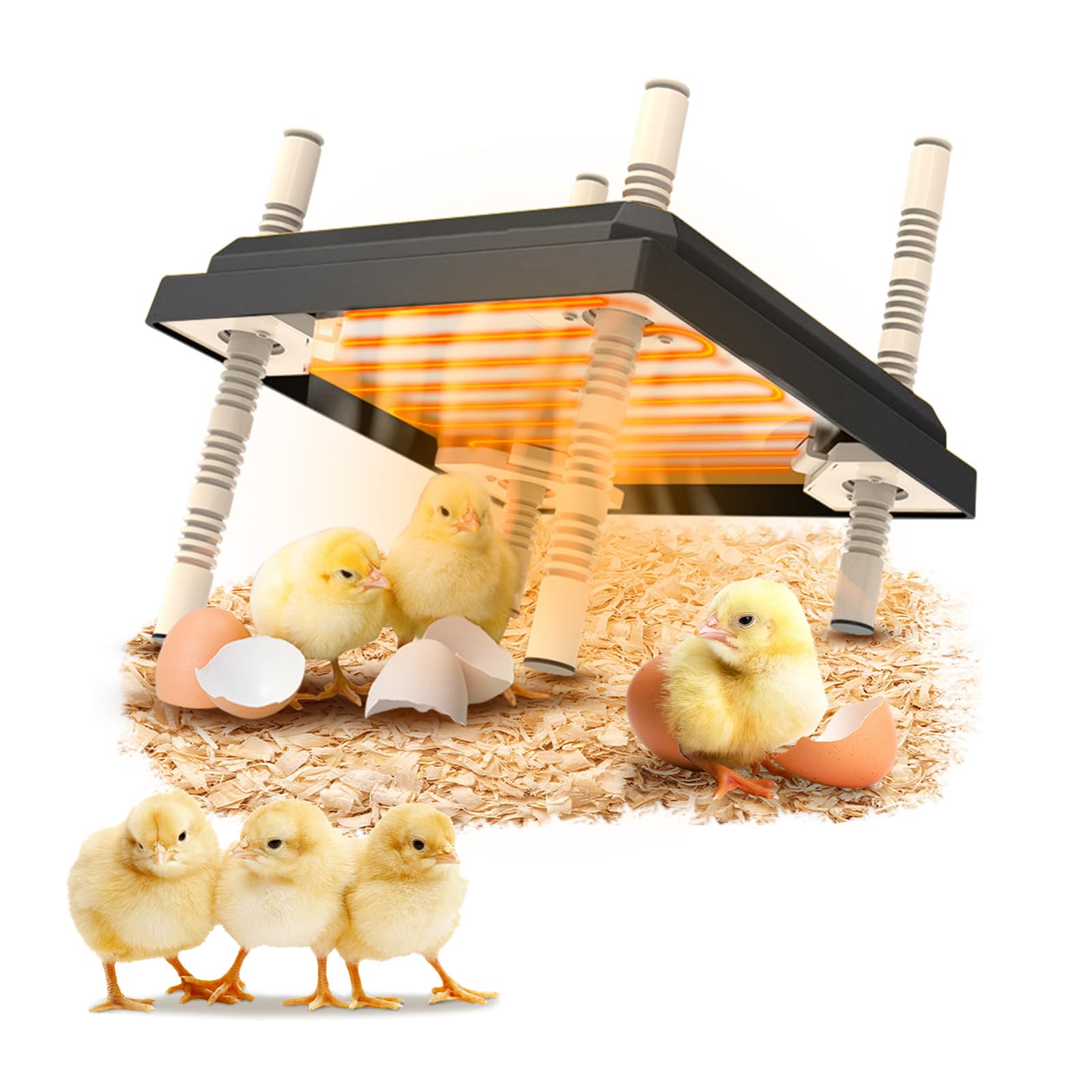 Plaque Chauffante Réglable Pour Poussins - 43x32cm - 5-80°C - Minuterie 24H