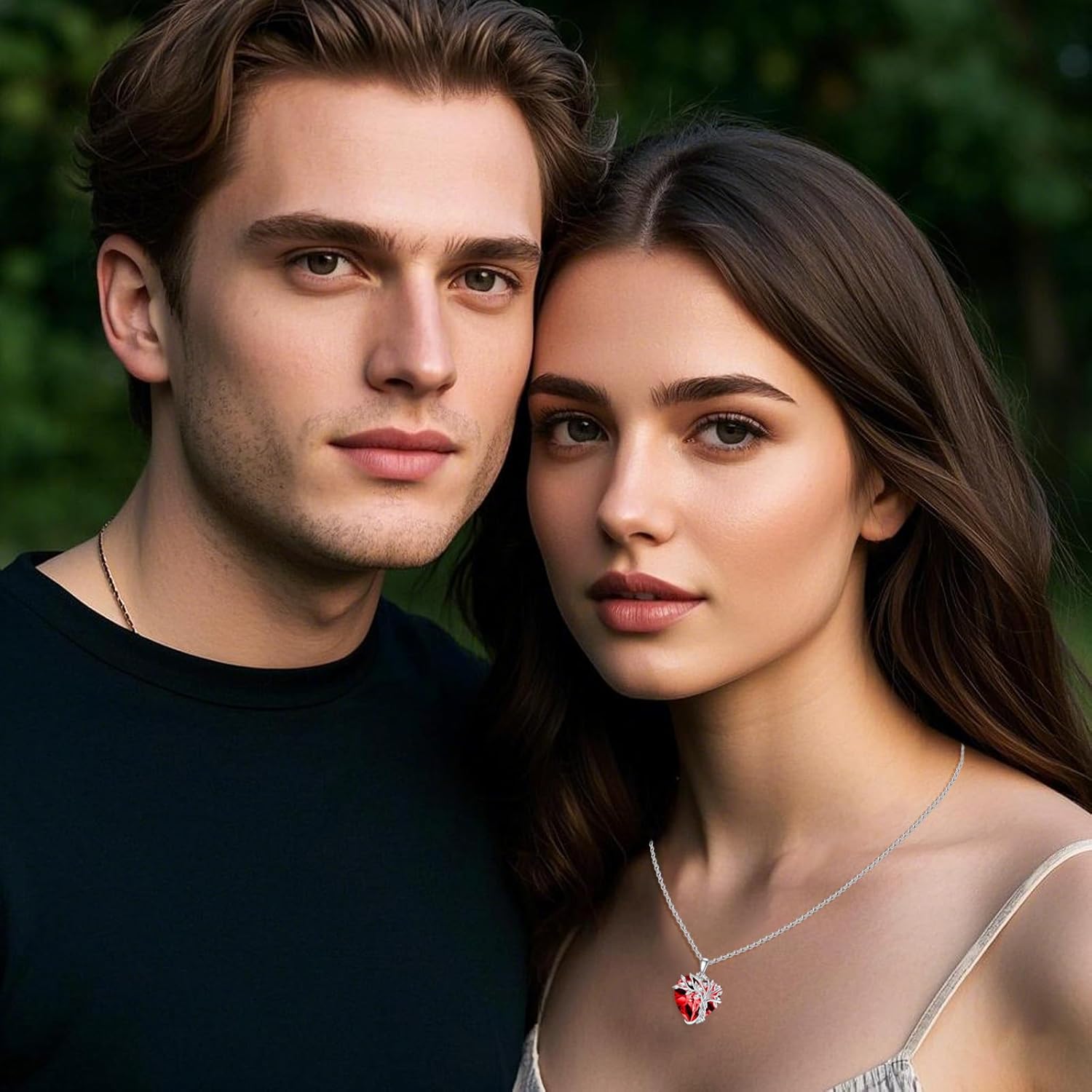 TOUPOP Tree of Life Birthstone Necklace 925 Sterling Silver Family Tree Crystal Pendant Birthday Jewelry Christmas Gifts for Women Her - Image 3