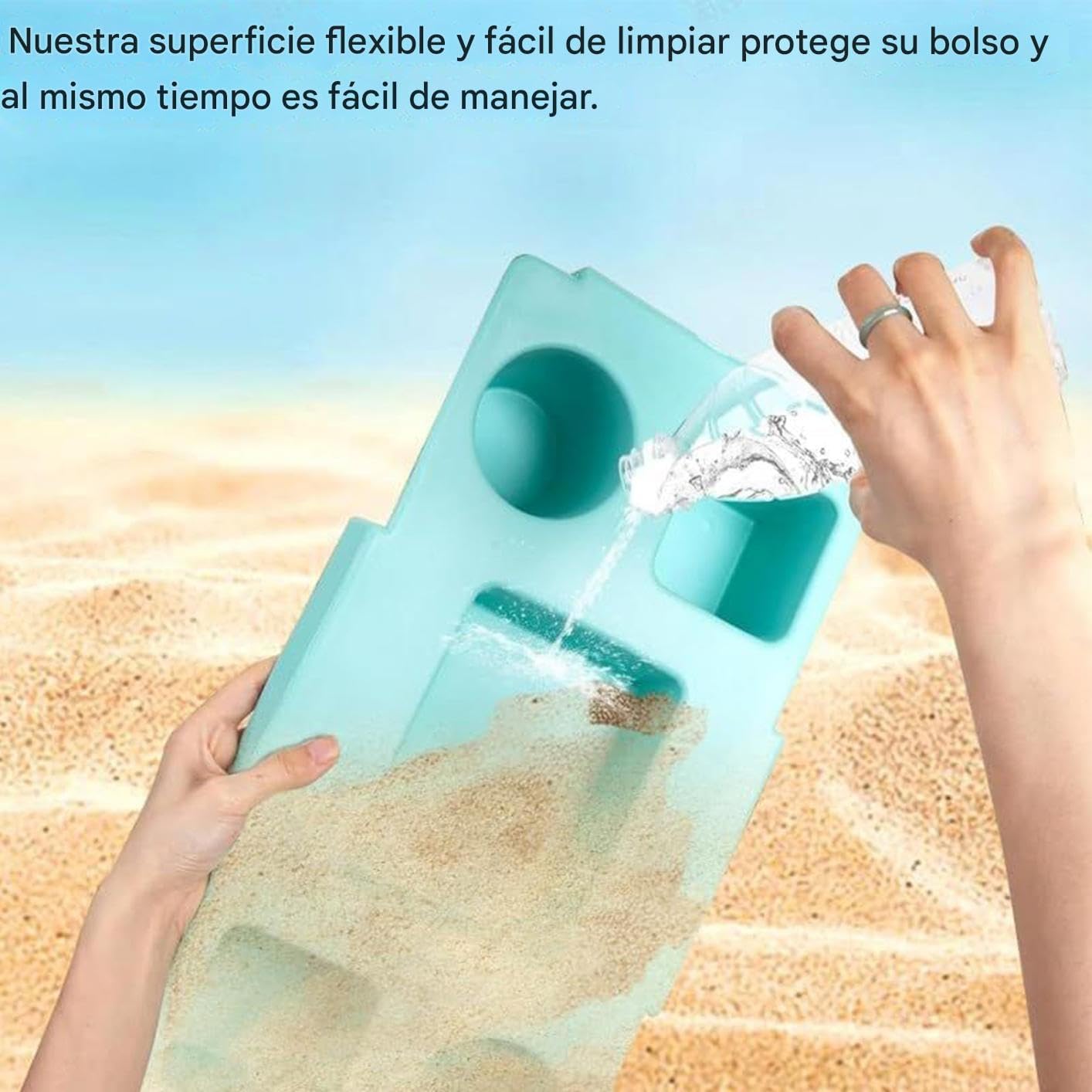 Bolsa de playa para bebidas y aperitivos, bandeja de EVA portátil para bebidas y aperitivos con soporte de teléfono de configuración rápida para uso en exteriores