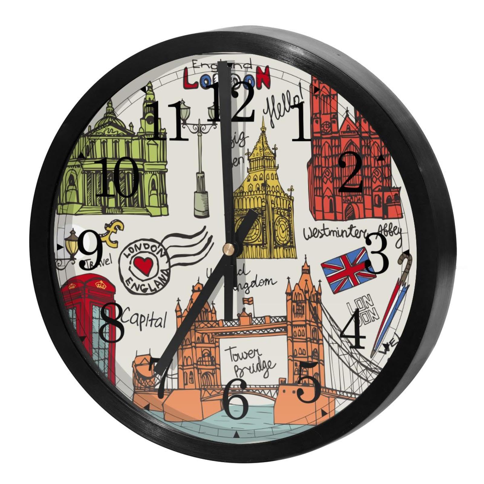 Horloge murale silencieuse à quartz pour décorer votre cuisine et salon