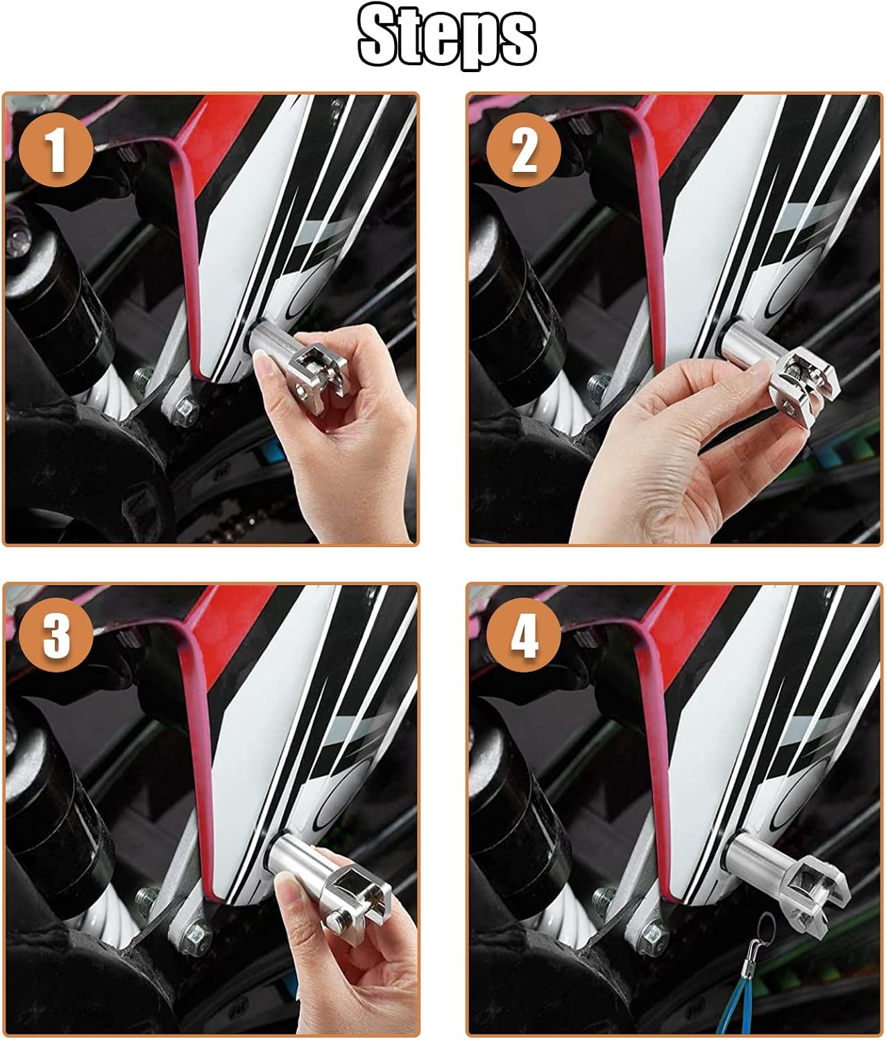 PSLER Rear Passenger Foot Pegs Support Mount Motorcycle Footrest Clevis Kits for Fatboy Heritage Softail FXST FLSTF FLSTSB 2000-2006, Chrome