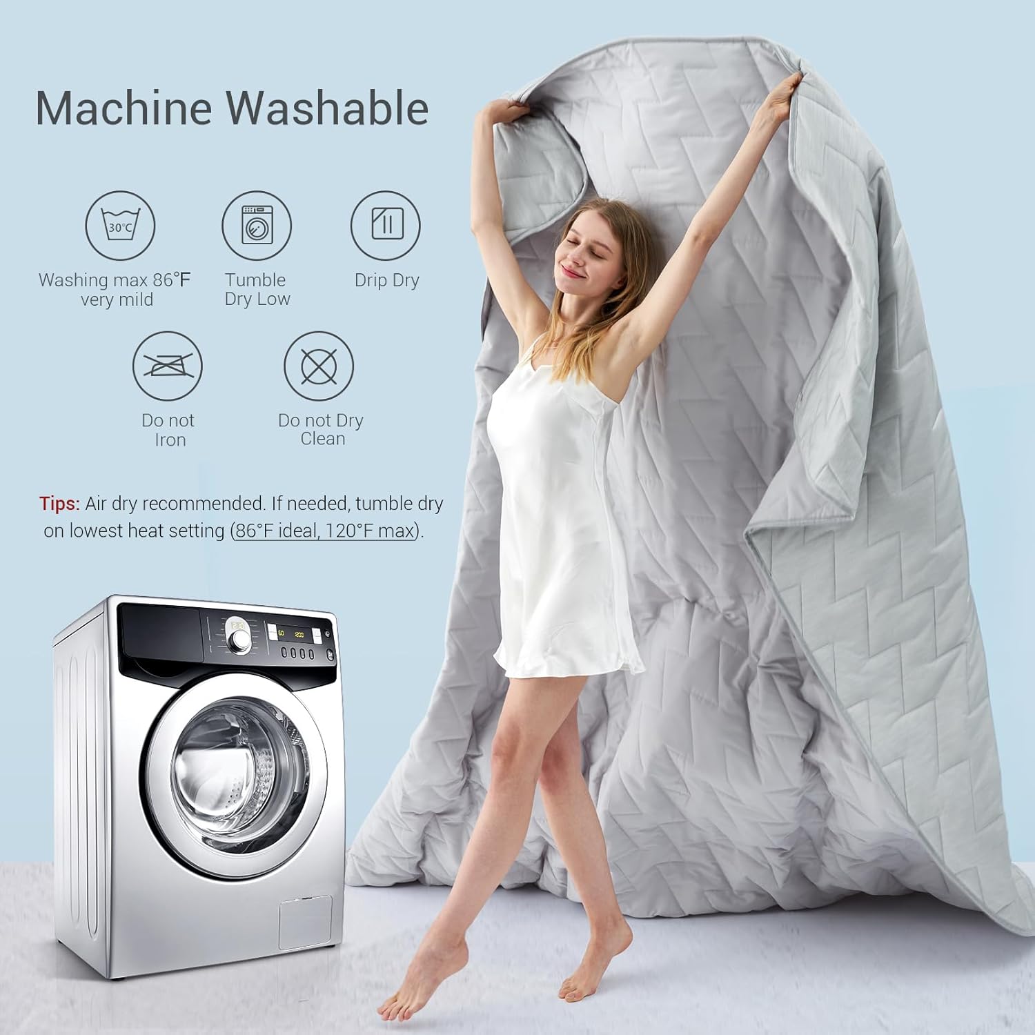 Elegear Revolutionary Cooling Comforter Queen, Japanese Q-Max>0.5 Arc-Chill Cooling Comforter Blanket for Hot Sleepers, Summer V-shaped Precision Lightweight Ice Cold Blanket for Night Sweats Sleeping - Image 9