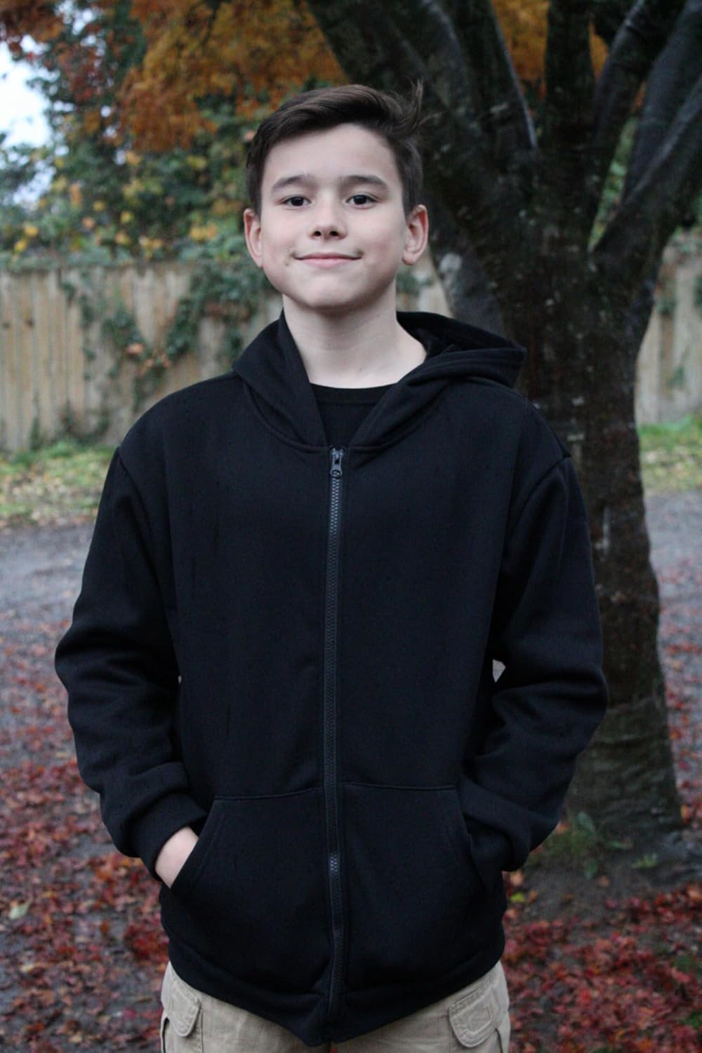 BIG ELEPHANT Kids' Fleece Lined Zip Up Hoodie – Warm Boys' Winter Jacket with Kangaroo Pockets, Soft Cotton School Sweatshirt - Image 2