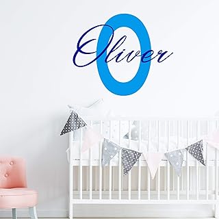 Personalised Boy name wall stickers, Custom Name initial wall sticker, vinyl Wall decal, personalised baby boy nursery decor, Wall Sticker for boys, Nursery name stickers