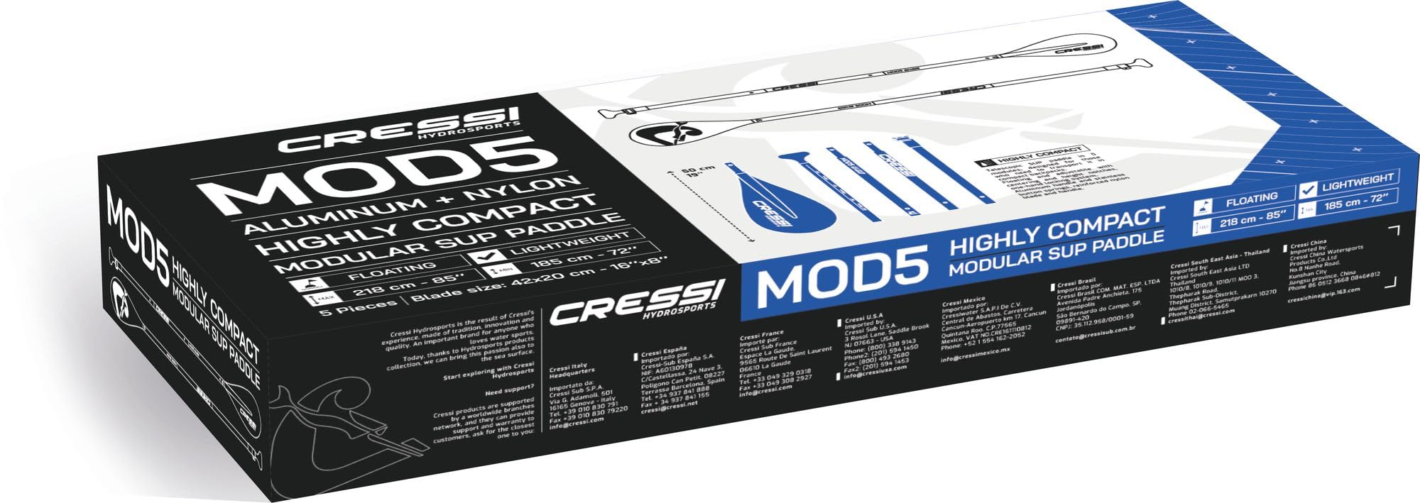 Cressi Paddle SUP_Kayak - Pagaie per SUP o Kayak - Vari Modelli e Colorazioni - Adulto Unisex